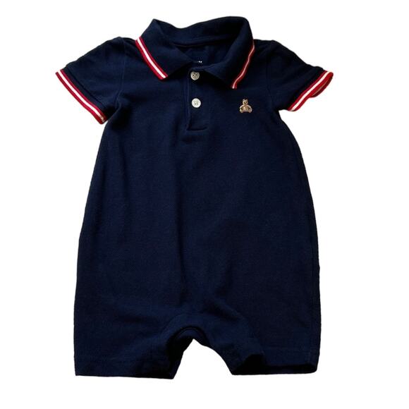 Baby Gap Navy Polo Cotton Onesie 6-12 Months - Picture 1 of 4